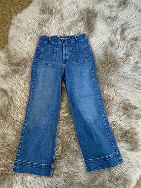 bagatelle Wide-Leg High-Rise Jeans in Blue Wash